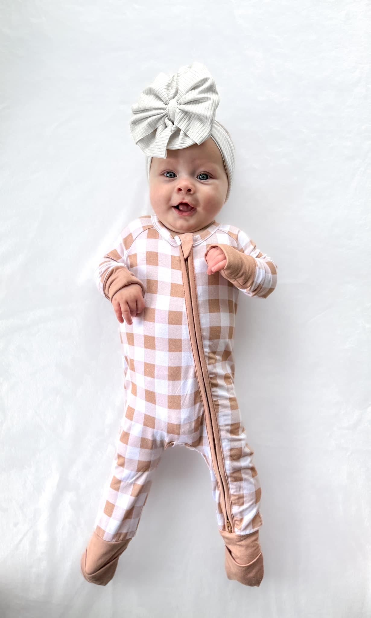 Autumn Gingham Convertible Footie