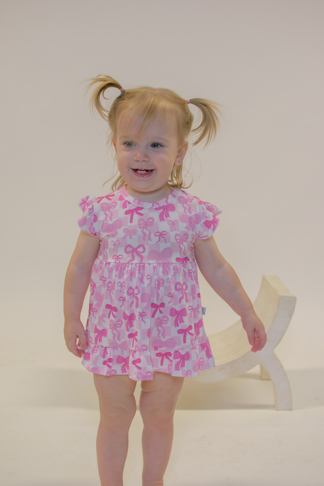 Bowtiful Ruffled Bodysuit Dress