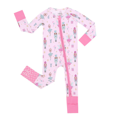 Sugar Plum Fairy Ruffled Convertible Footie