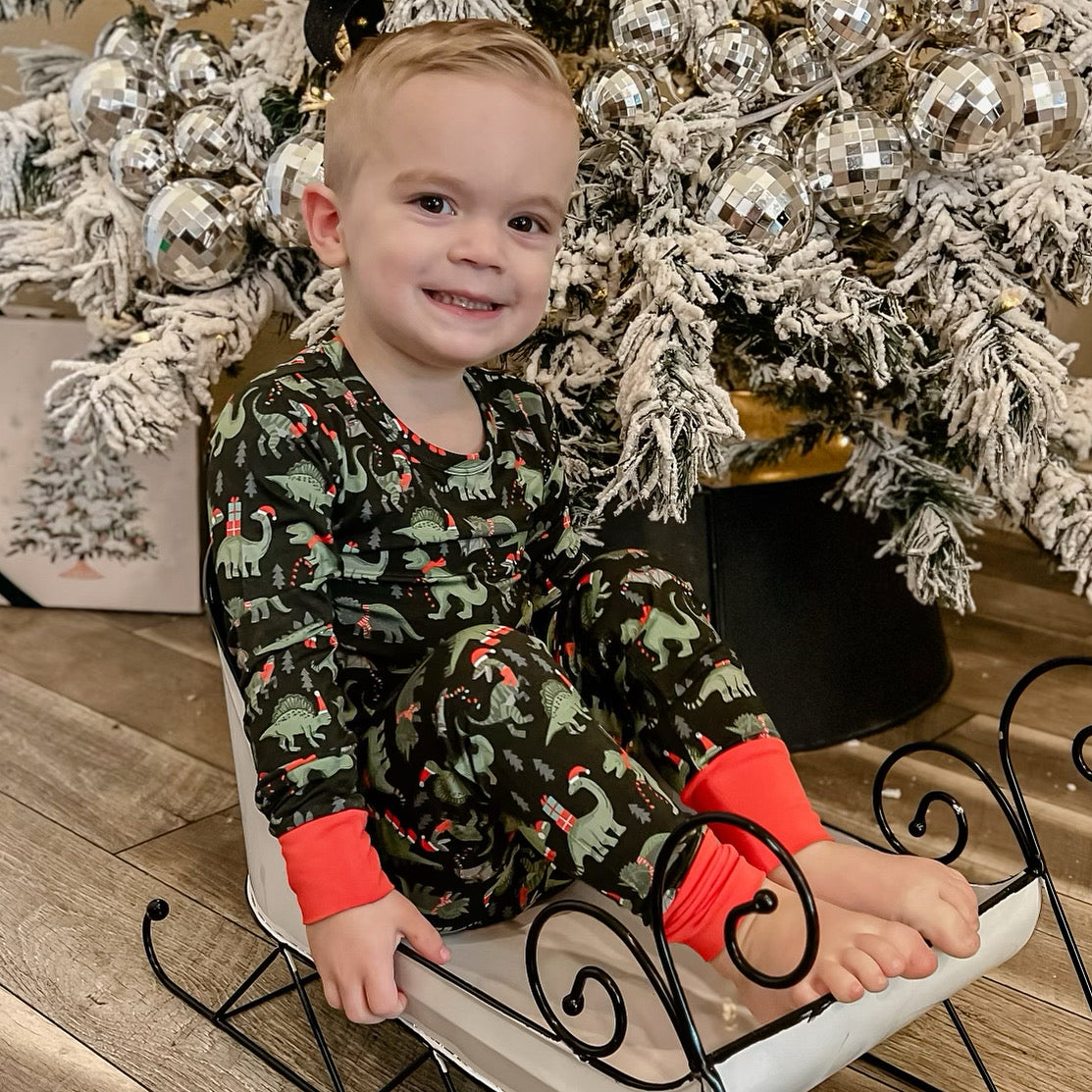 Santa-saurus Two Piece Pajamas