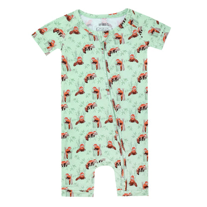 Caught Red Pand-d Shortie Romper