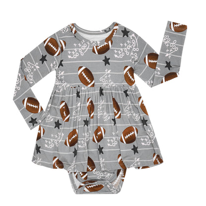 Touchdown Long Sleeve Bodysuit Twirl Dress