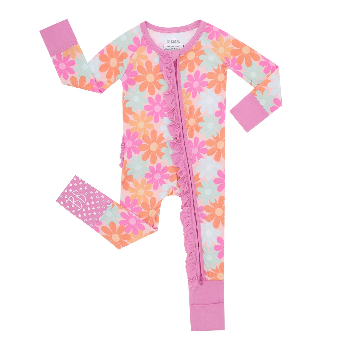 Flower Power Ruffled Convertible Footie