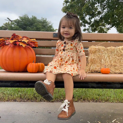 Hey Pumpkin Short Sleeve Pocket Dress